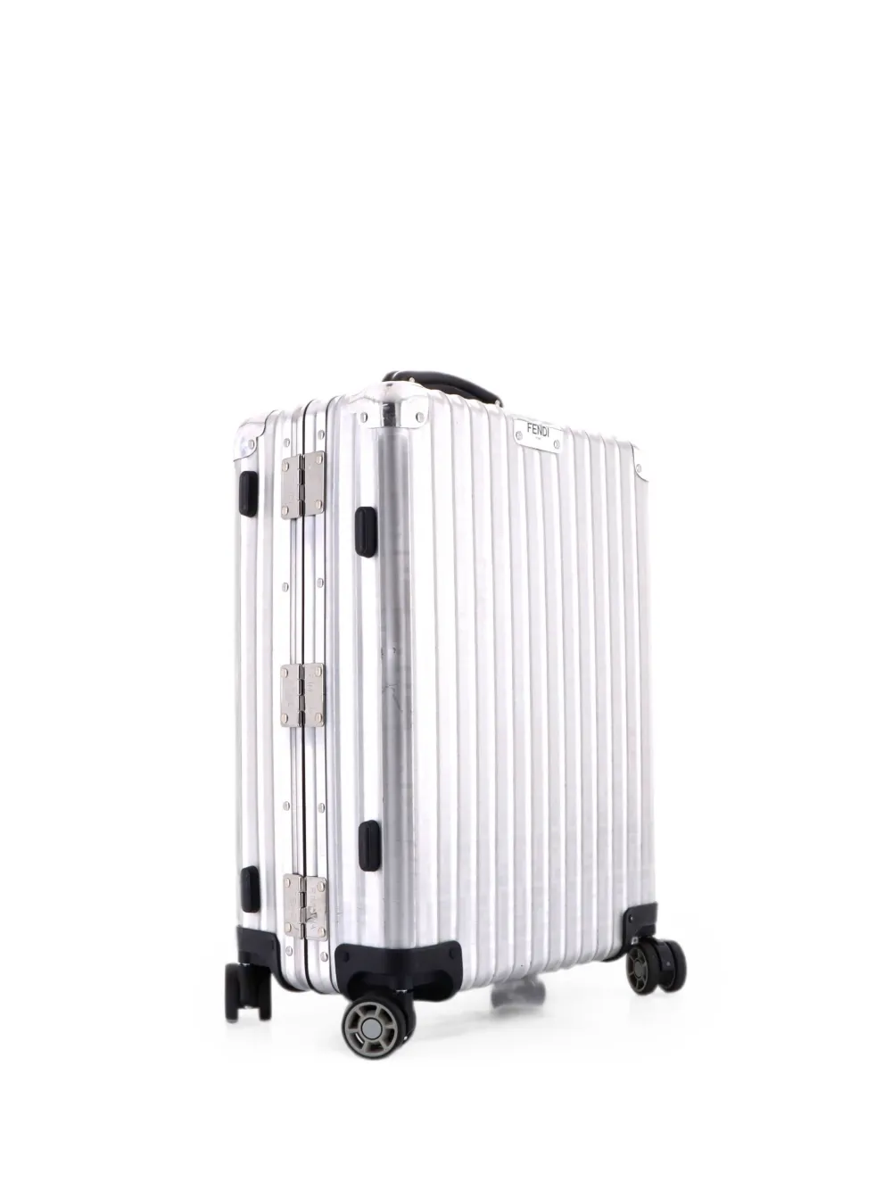 Fendi Pre-Owned Fendi x Rimowa Cabin Trolley Zucca Aluminum travel bag - Silber