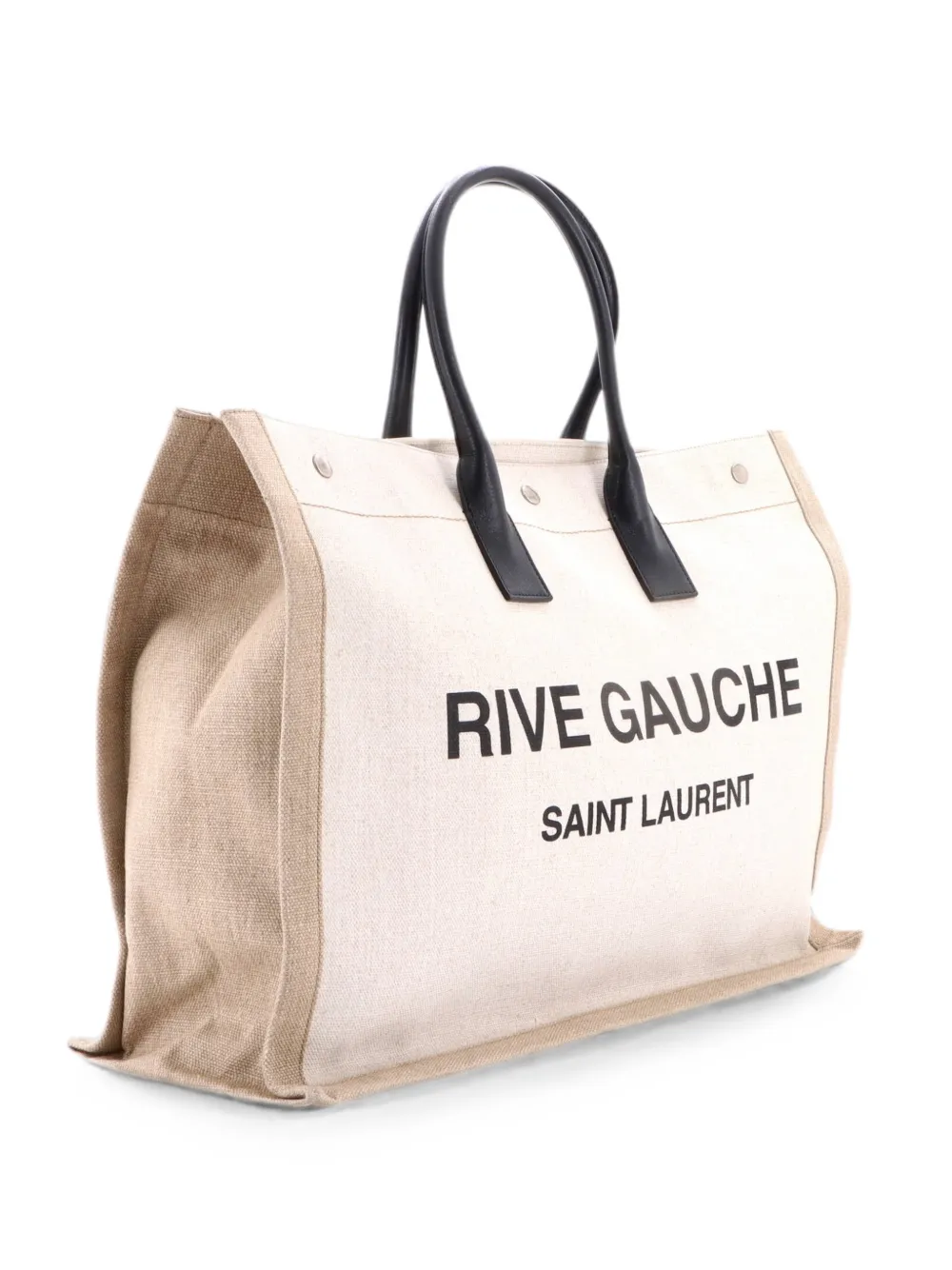 Saint Laurent Pre-Owned Rive Gauche Shopper Canvas Large tote bag - Toni neutri