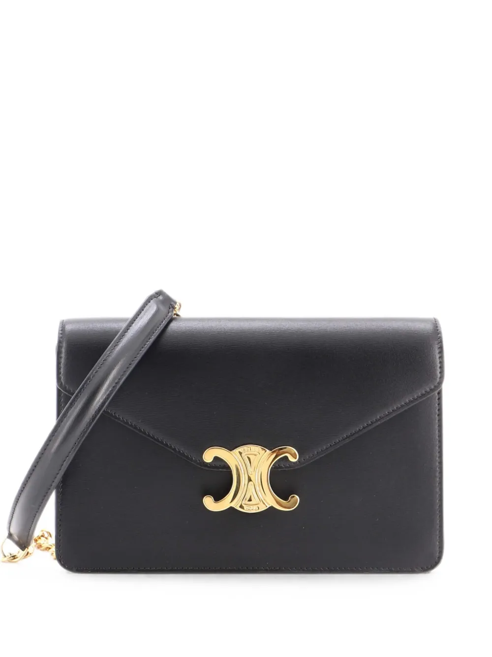 Celine Pre-Owned Margo Triomphe Wallet on Chain Leather crossbody bag - Schwarz