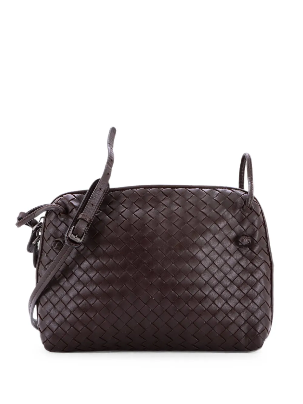 Bottega Veneta Pre-Owned Nodini Intrecciato Nappa Small crossbody bag - Braun