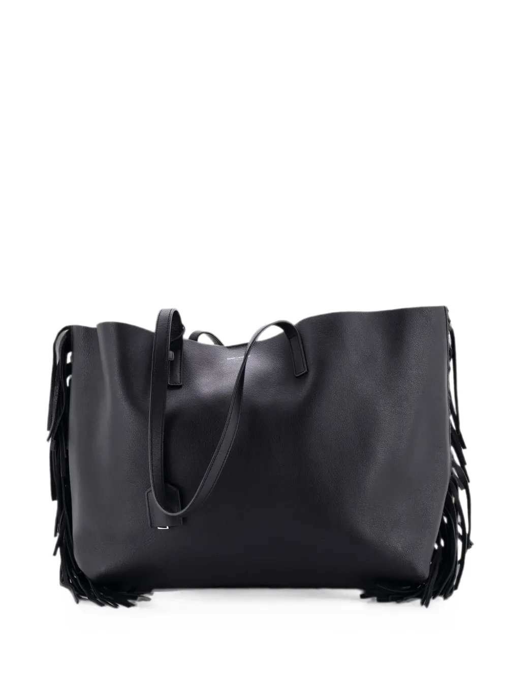 Saint Laurent Pre-Owned Fringe Shopper Leather Large tote bag - Schwarz