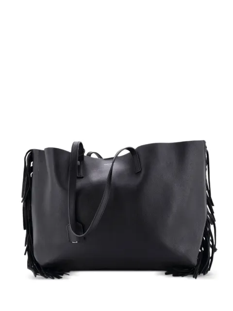 Saint Laurent Pre-Owned Fringe Shopper Leather Large tote bag