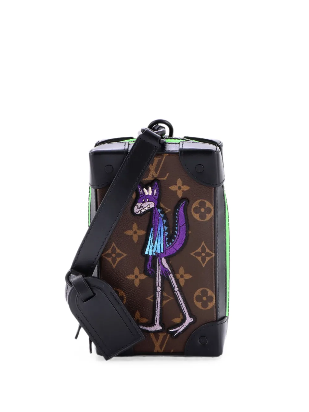 Louis Vuitton Pre-Owned Soft Trunk Phone Box Monogram Canvas with LV Friends Patch crossbody bag - Braun