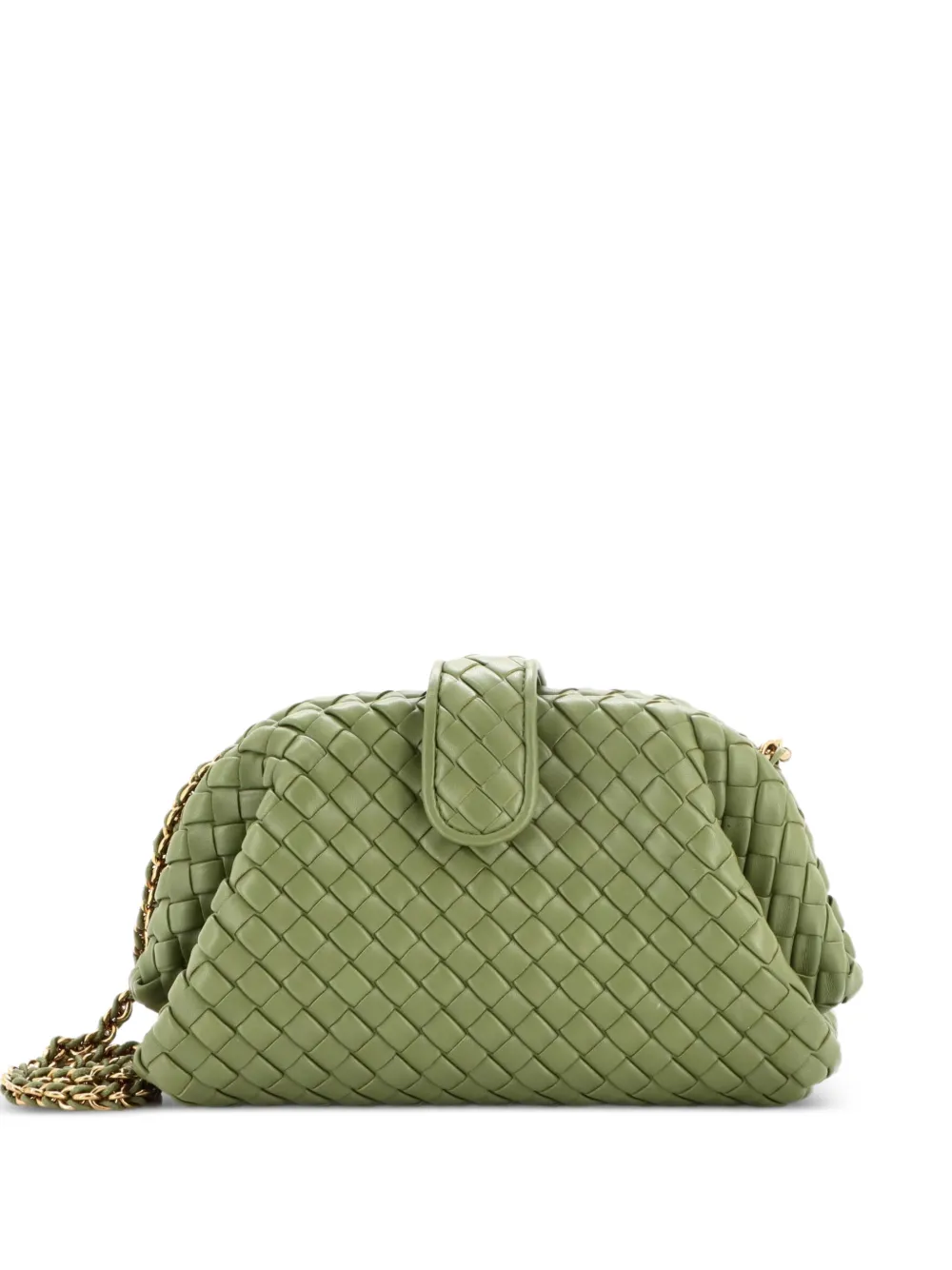 Bottega Veneta Pre-Owned Lauren 1980 with Chain Intrecciato Nappa Medium clutch bag - Verde