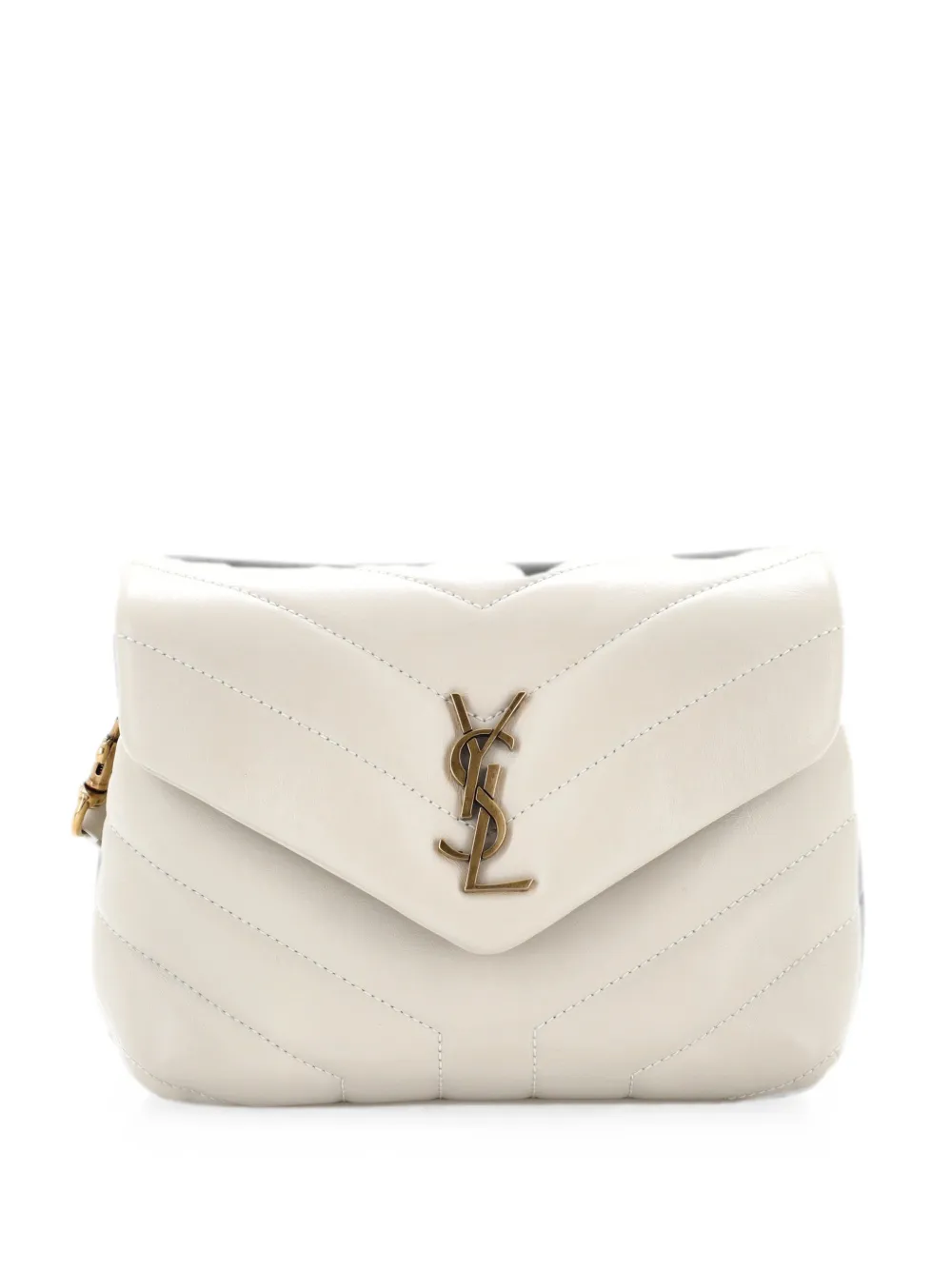 Saint Laurent Pre-Owned Loulou Shoulder Bag Matelasse Chevron Leather Toy crossbody bag - Toni neutri