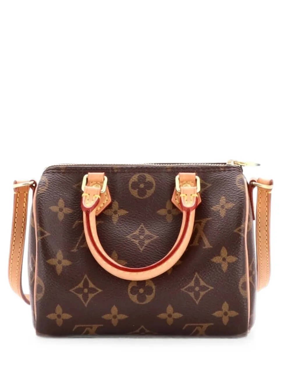 Louis Vuitton Pre-Owned Speedy Bandouliere Bag Monogram Canvas Nano crossbody bag - Marrone
