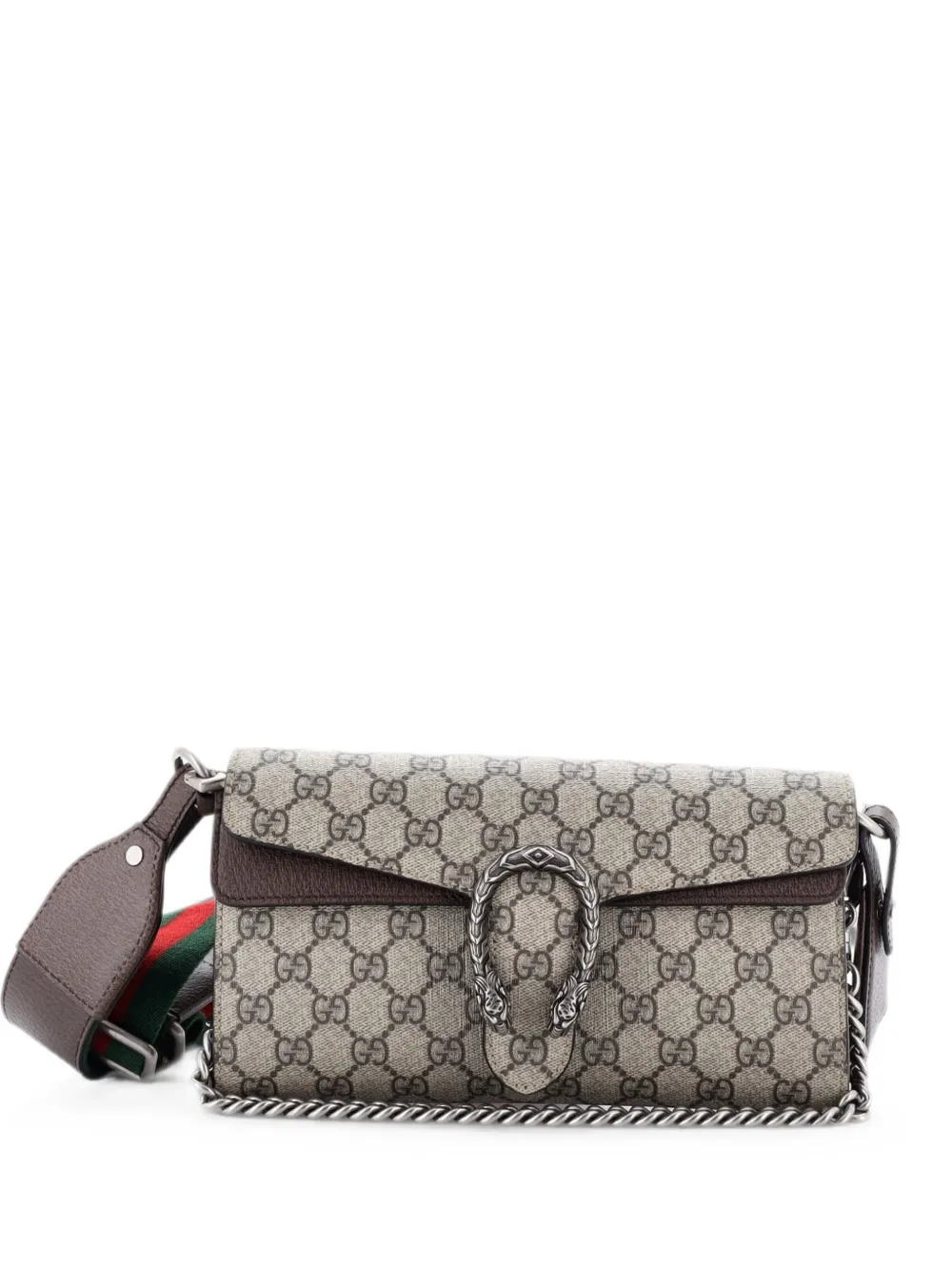 Gucci Pre-Owned Dionysus East-West Flap Bag GG Coated Canvas Small shoulder bag - Marrone