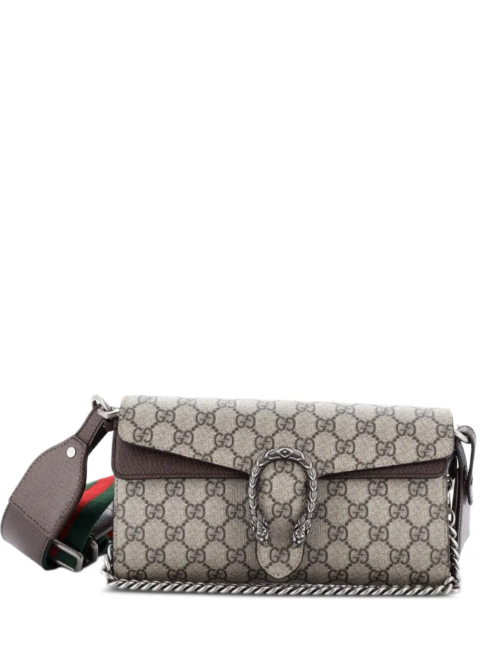 Gucci Pre-Owned Dionysus East-West Flap Bag GG Coated Canvas Small shoulder bag - Marrone