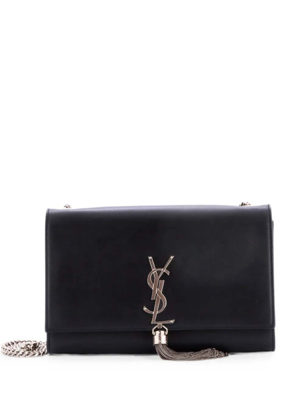 Saint Laurent Pre-Owned Classic Monogram Tassel Leather Medium crossbody bag - Nero