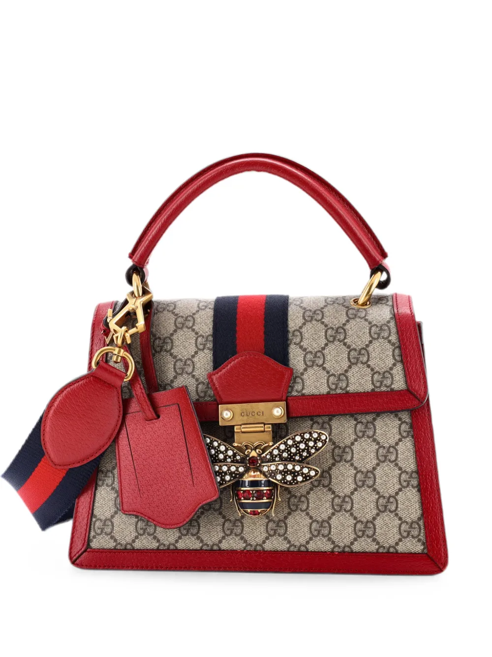 Gucci Pre-Owned Queen Margaret Top Handle Bag GG Coated Canvas with Leather Small satchel - Rot