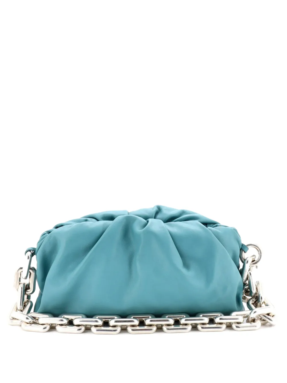 Bottega Veneta Pre-Owned The Chain Pouch Leather shoulder bag - Blu