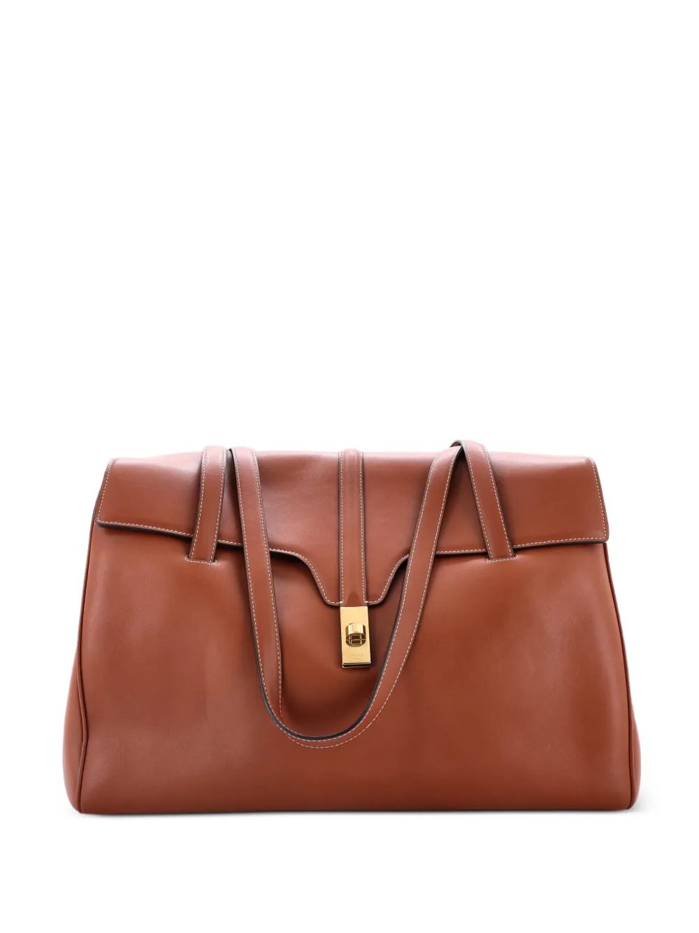 Celine Pre-Owned Soft 16 Bag Smooth Calfskin Large shoulder bag - Marrone