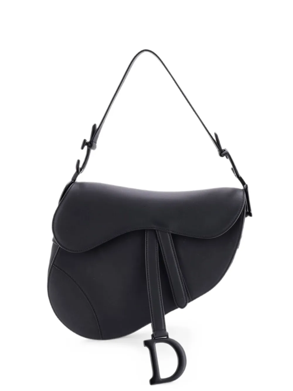 Christian Dior Pre-Owned Ultra Matte Saddle Handbag Leather Medium shoulder bag - Nero