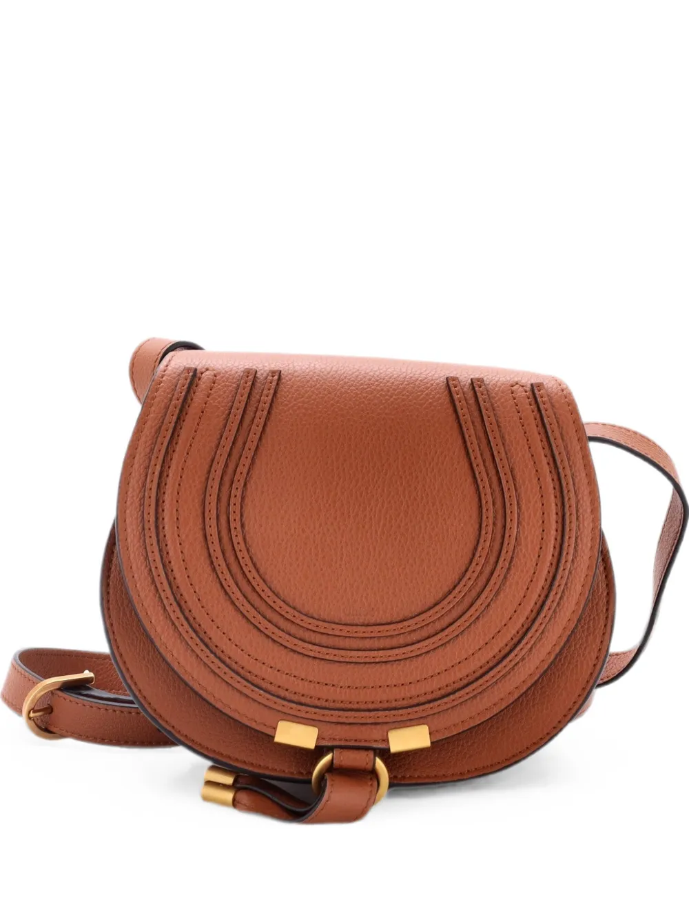Chloé Pre-Owned Borsa a tracolla Marcie mini in pelle - Marrone