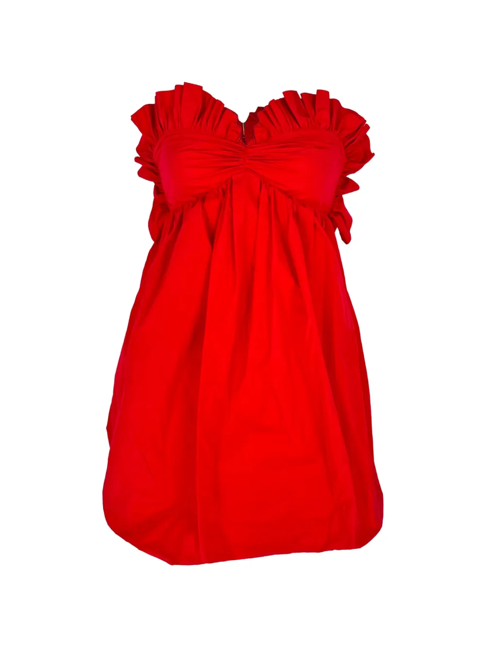 Philosophy Di Lorenzo Serafini ruffled sweetheart mini dress - Rosso