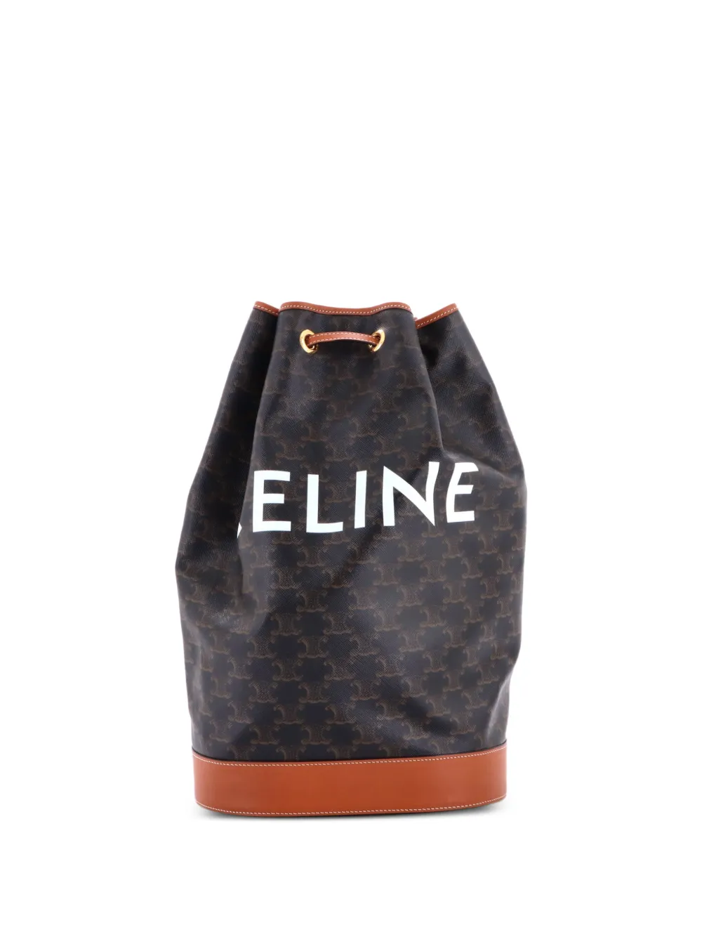 Celine Pre-Owned Sailor Bag Triomphe Coated Canvas Medium bucket bag - Marrone