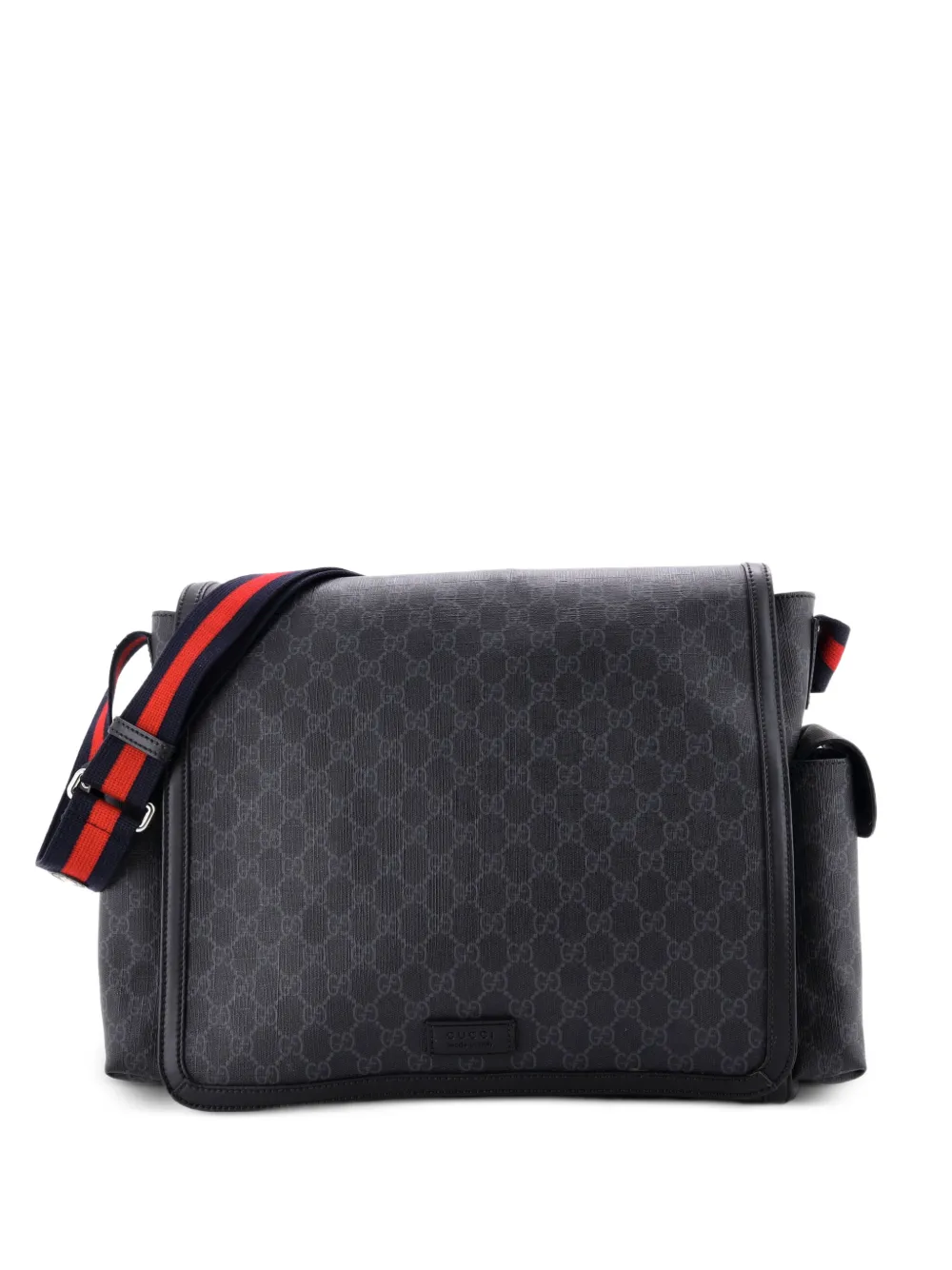 Gucci Pre-Owned Web Strap Diaper Bag GG Coated Canvas Small crossbody bag - Nero