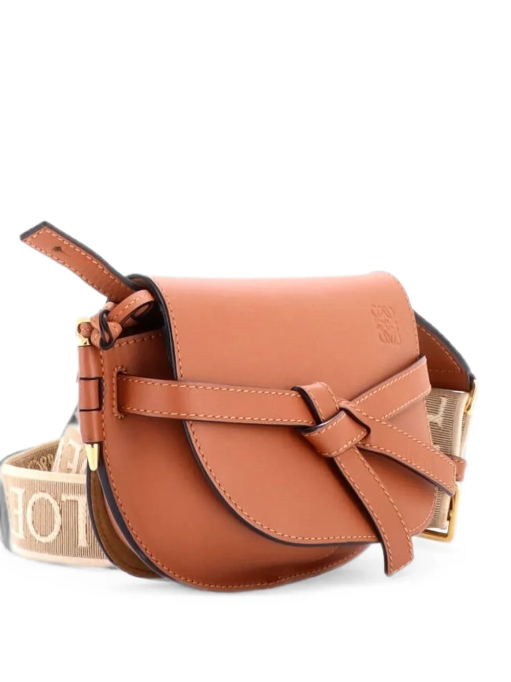 Loewe Pre-Owned Gate Dual Shoulder Bag Leather Mini crossbody bag - Braun