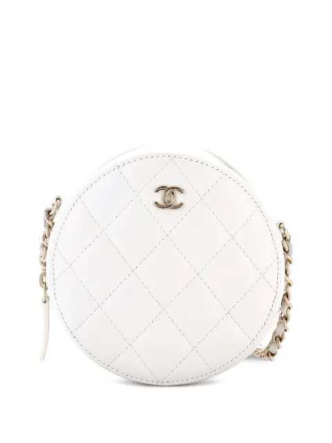 CHANEL Pre-Owned Round Clutch with Chain Quilted Caviar Mini crossbody bag