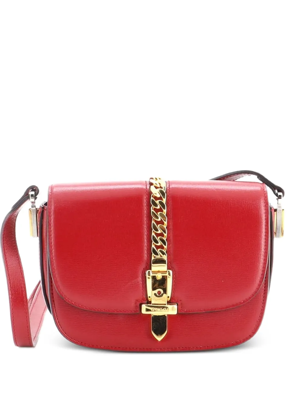 Gucci Pre-Owned Sylvie 1969 Shoulder Bag Leather Mini crossbody bag - Rosso