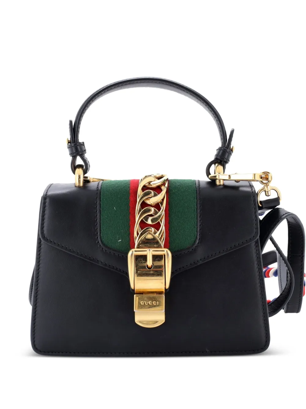 Gucci Pre-Owned Sylvie Top Handle Bag Leather Mini satchel - Nero