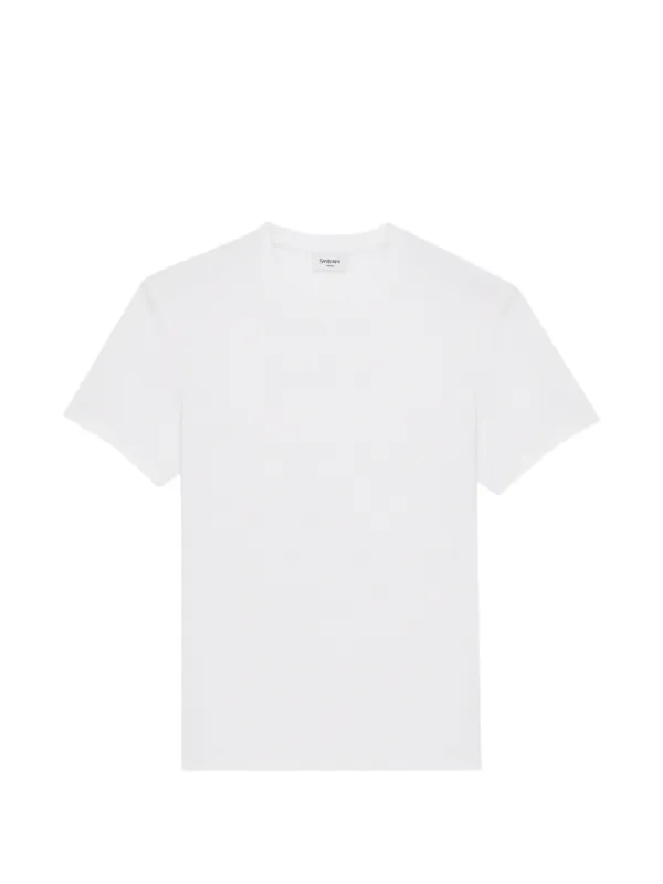 Saint Laurent Cassandre Ribbed T-shirt in White