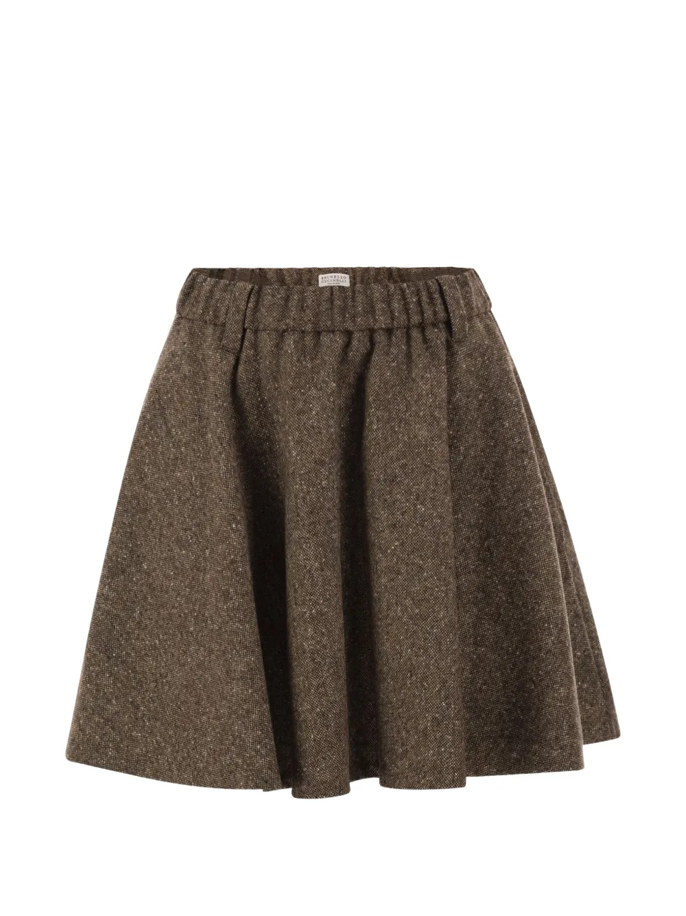 Brunello Cucinelli textured flared mini skirt - Braun