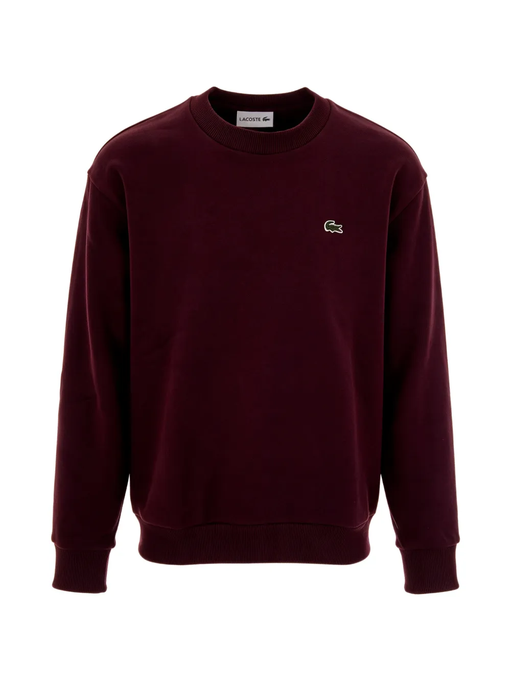 Lacoste Cotton Fleece Sweatshirt In Rot