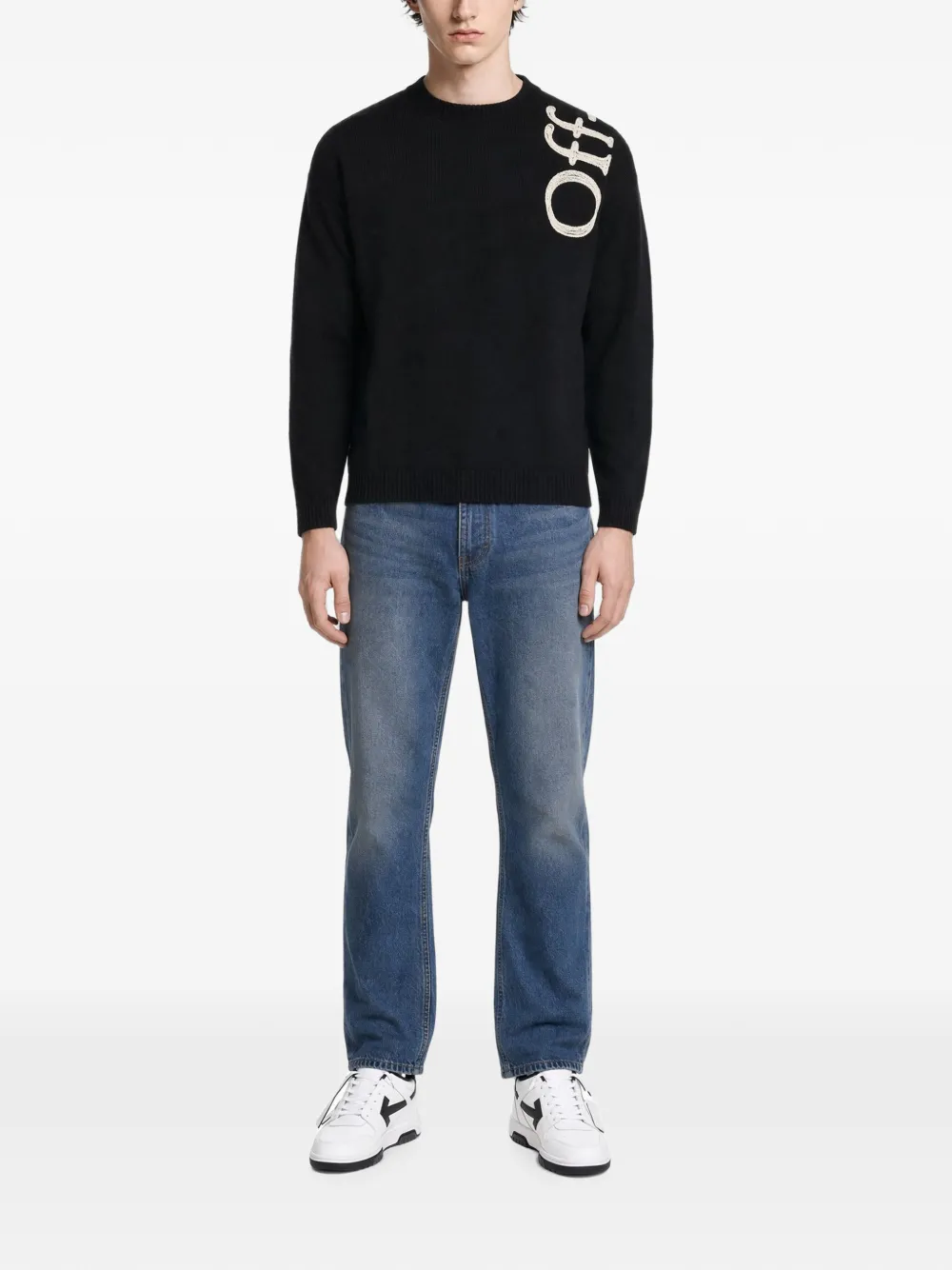Off-White Bookish trui met geborduurd logo Zwart