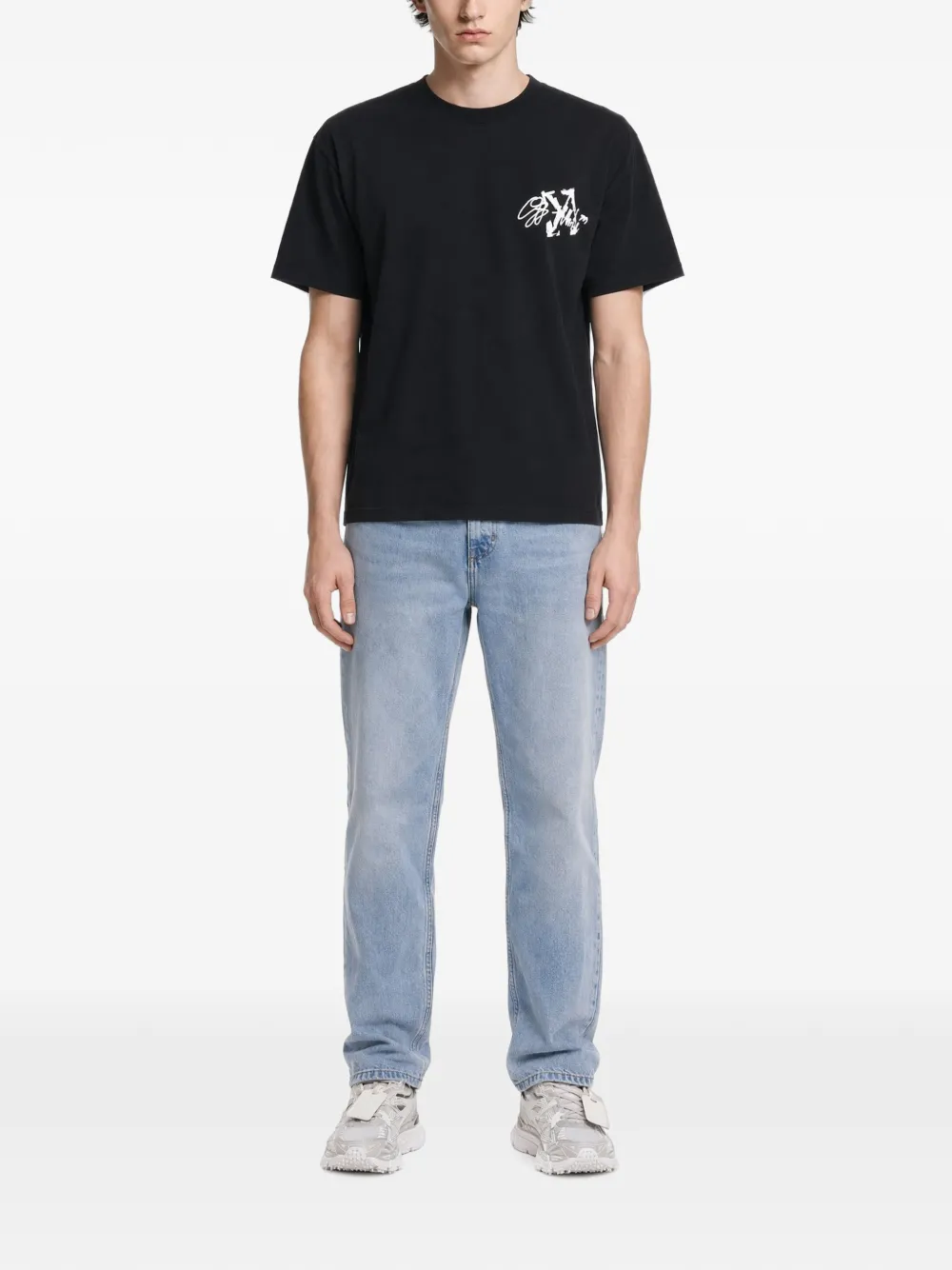 Off-White Katoenen T-shirt met logoprint Zwart