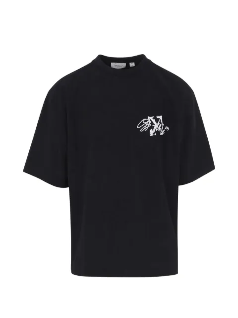 Off-White camiseta de algodón con logo estampado