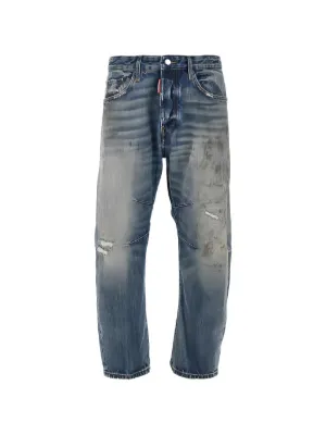 DSQUARED2 ダメージ スリムジーンズ | ブルー | FARFETCH JP