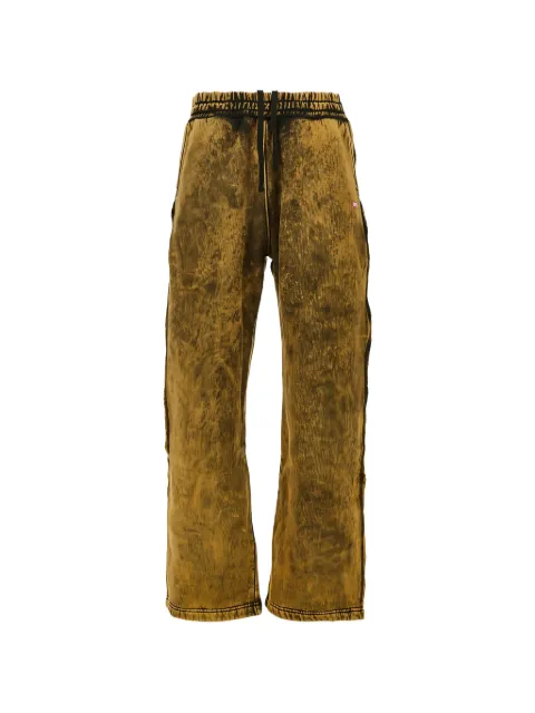 Diesel acid-wash sweatpants with raw edges