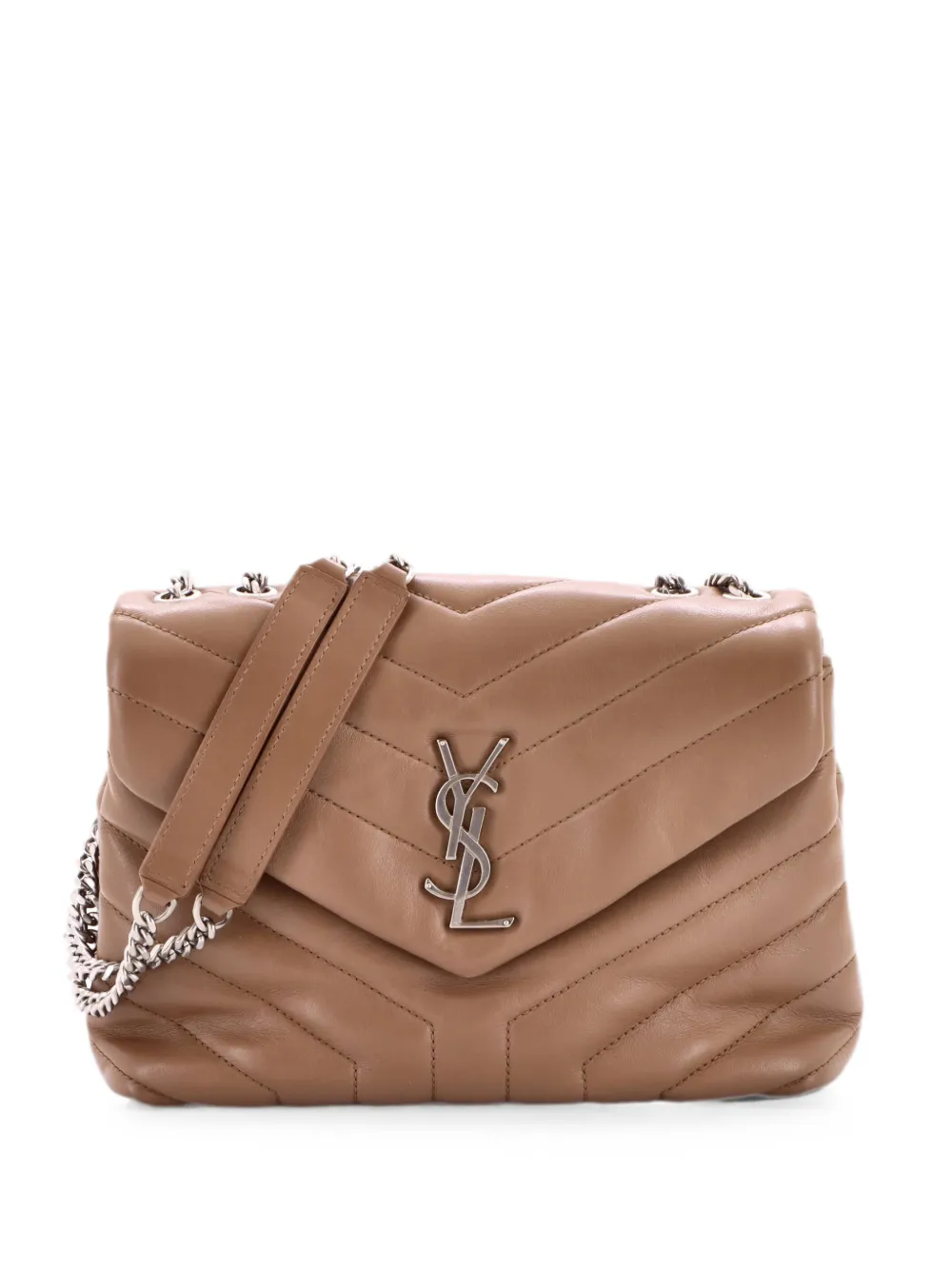 Saint Laurent Pre-Owned Loulou Matelasse Chevron Leather Small shoulder bag - Toni neutri