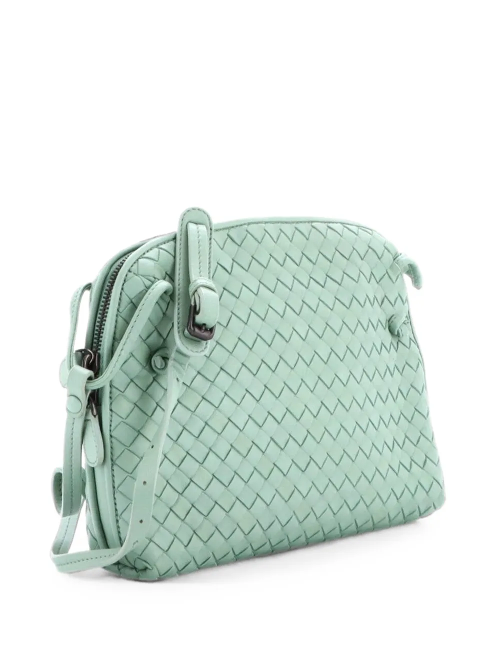 Bottega Veneta Pre-Owned Nodini Intrecciato Nappa Small crossbody bag - Grün