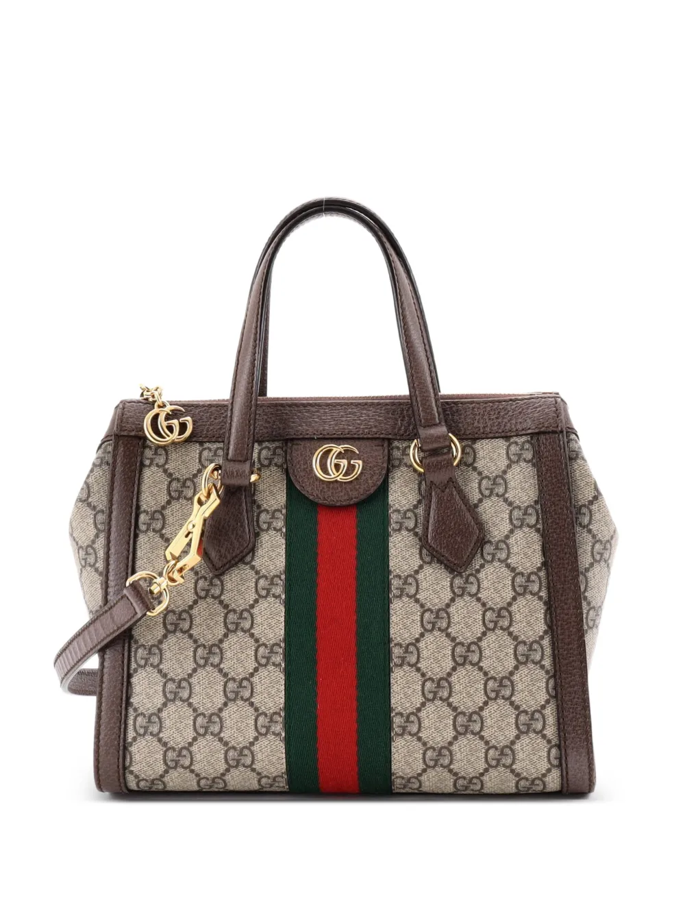 Gucci Pre-Owned Ophidia Top Handle GG Coated Canvas Small tote bag - Marrone