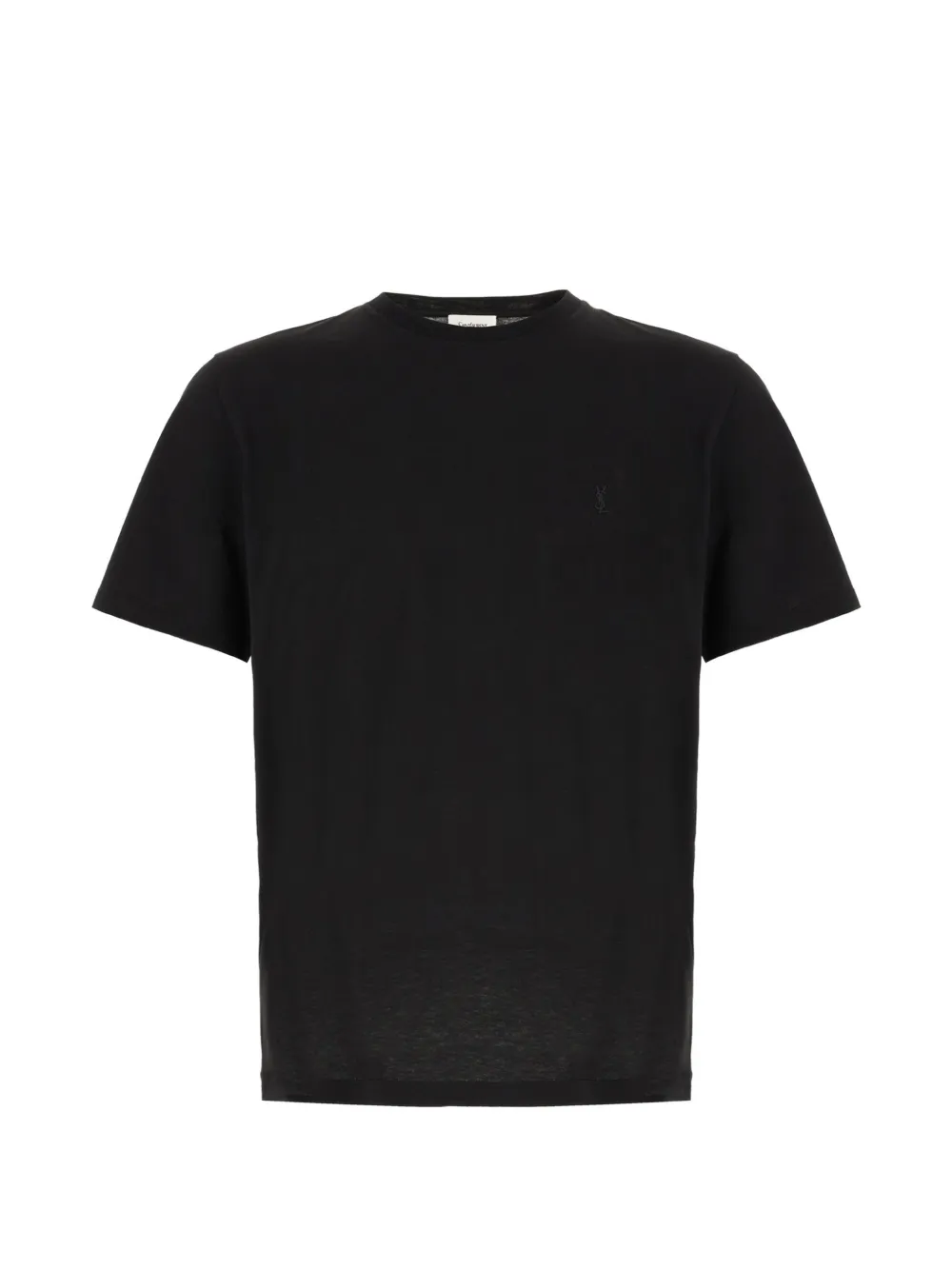 Saint Laurent Cassandre-embroidered T-shirt - Schwarz