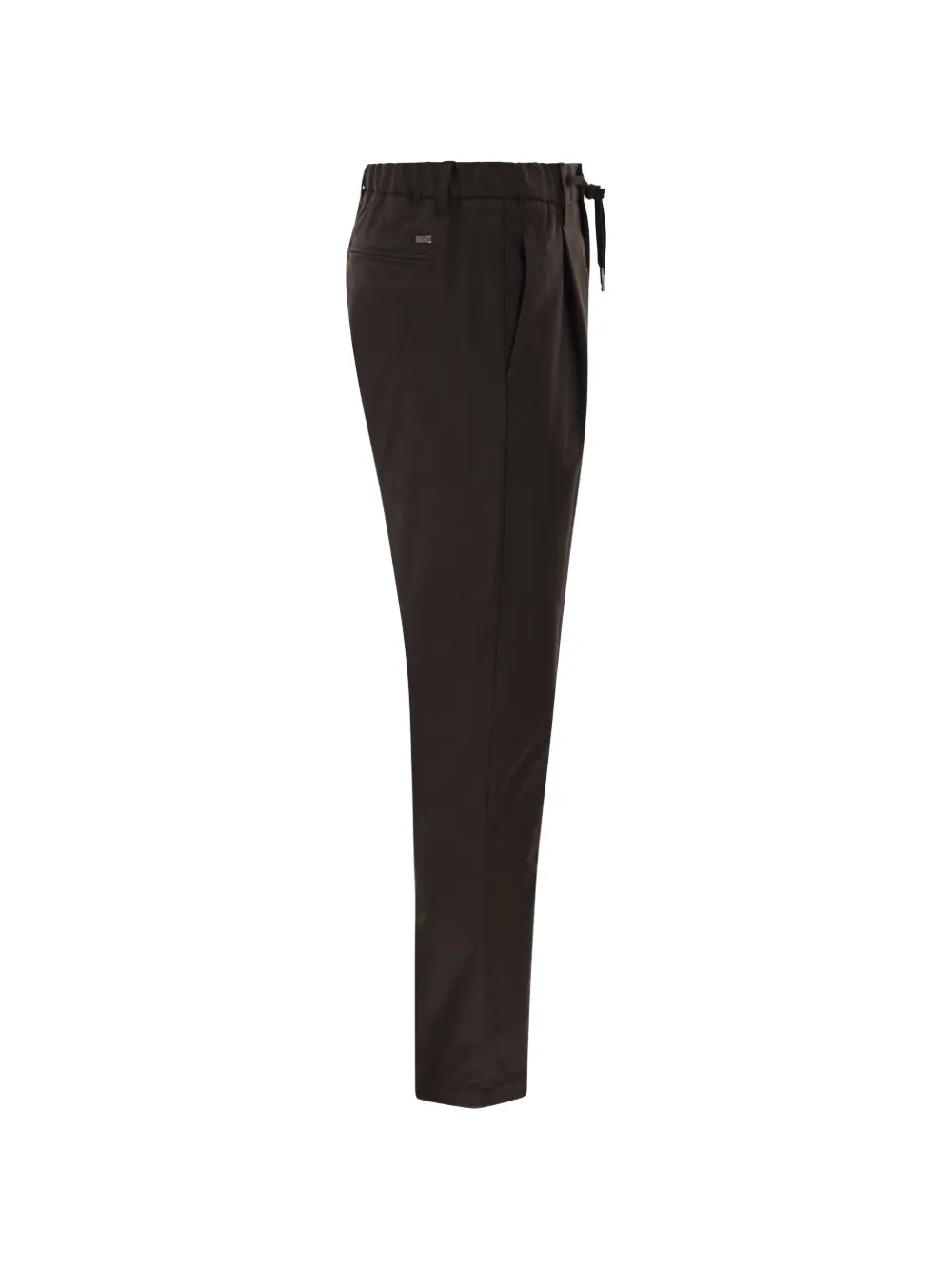 Herno Broek met trekkoordtaille en toelopende pijpen Bruin