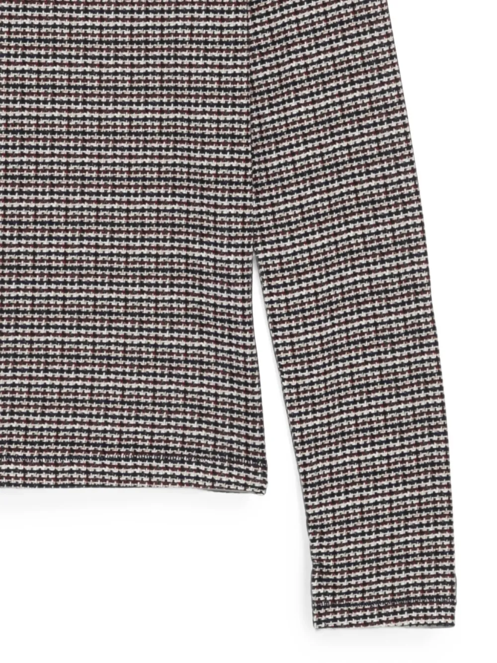 rag & bone Top met pied-de-poule print en col Beige