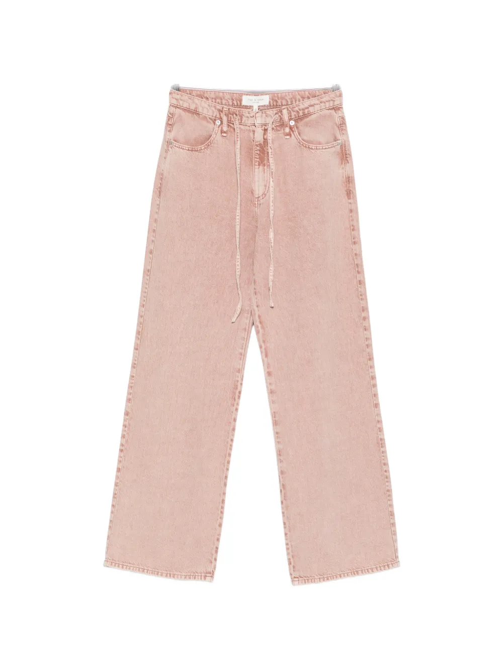 rag & bone drawstring straight-leg jeans - Rosa