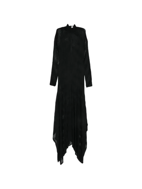ZIMMERMANN vestido largo de tejido calado asimétrico con motivo chevron
