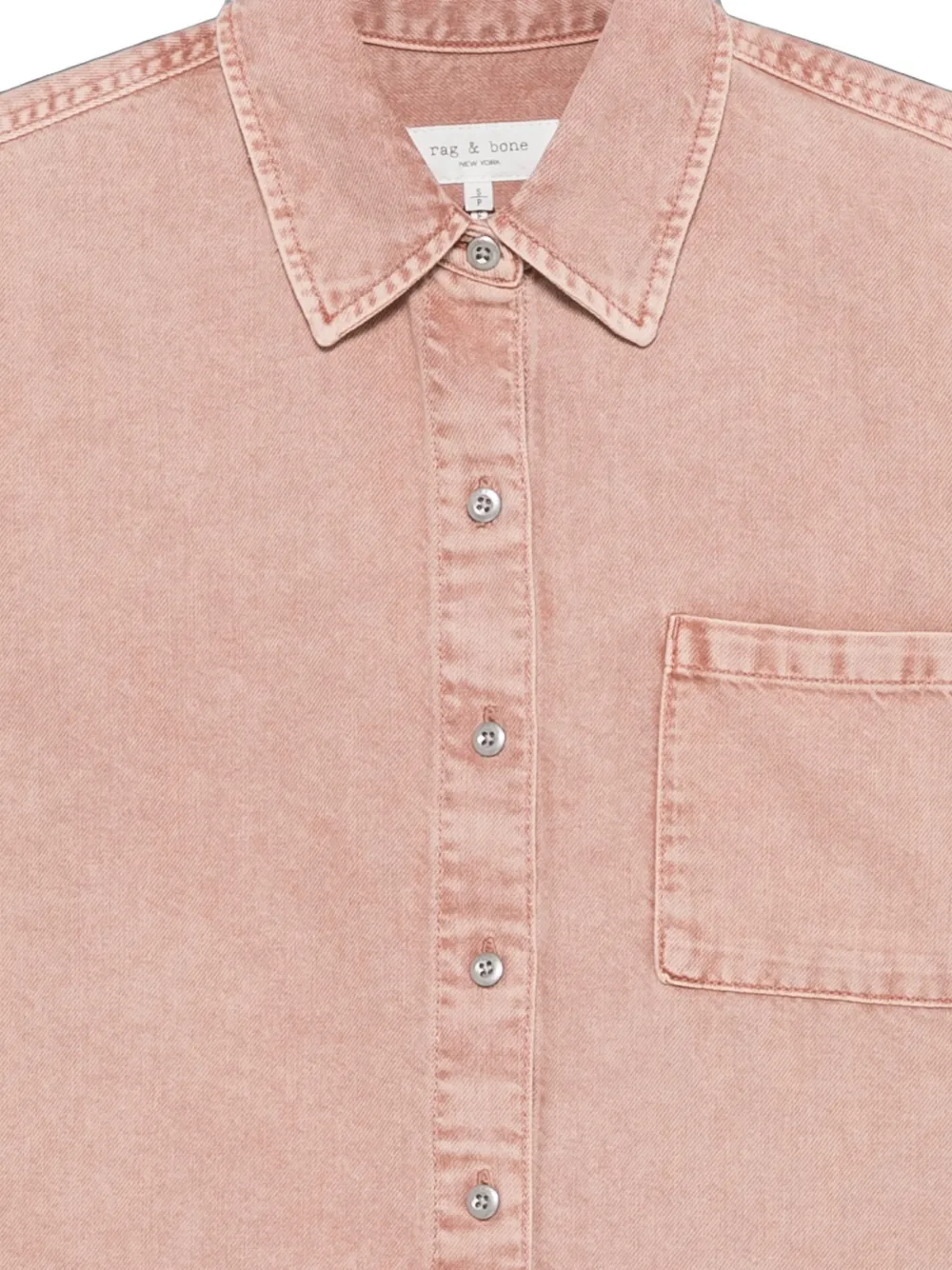 rag & bone chest-pocket denim shirt Roze