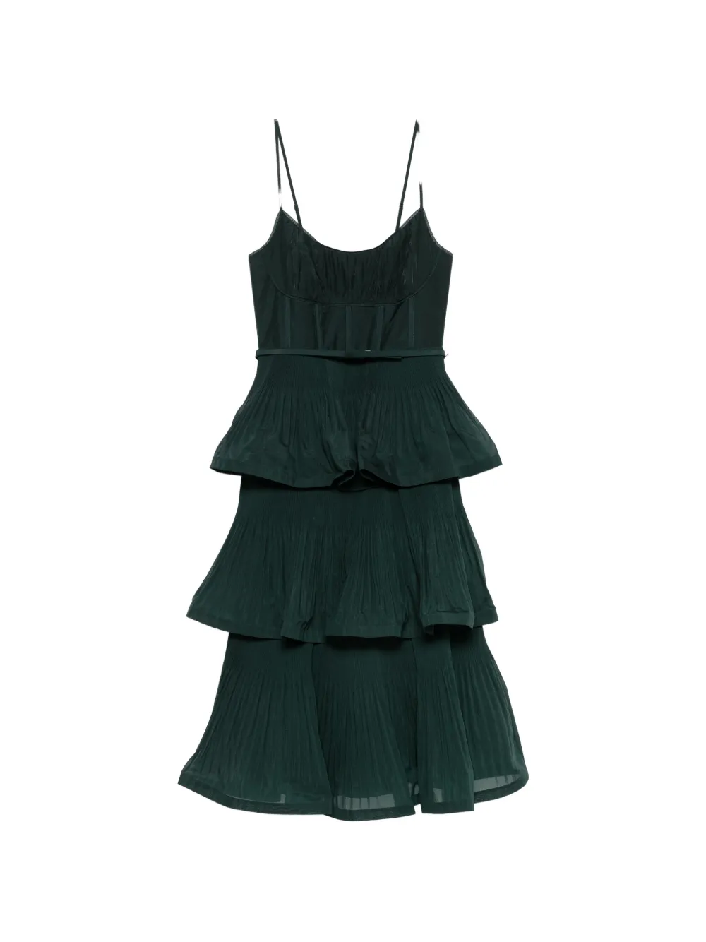 ZIMMERMANN pleated midi dress - Grün