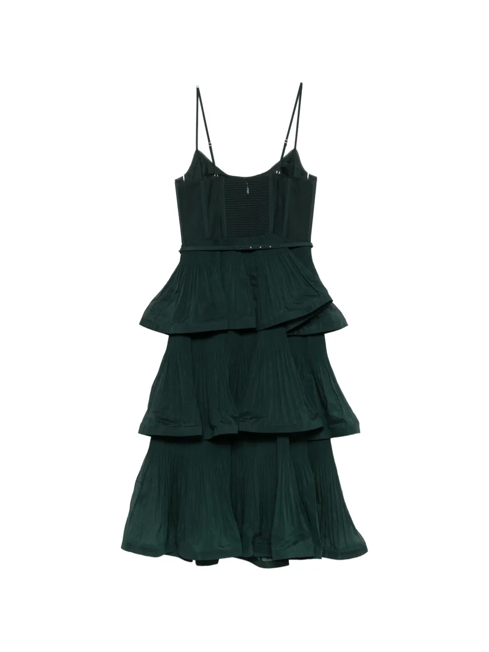 ZIMMERMANN Geplooide midi-jurk Groen