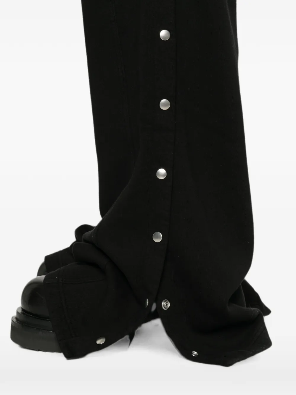 Rick Owens DRKSHDW Wide Pusher trainingsbroek met drukknoop Zwart