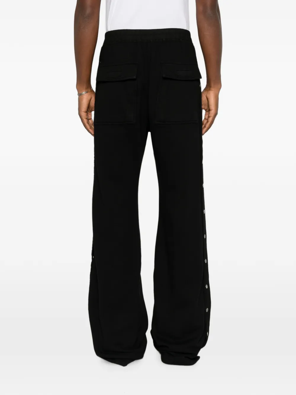 Rick Owens DRKSHDW Wide Pusher trainingsbroek met drukknoop Zwart