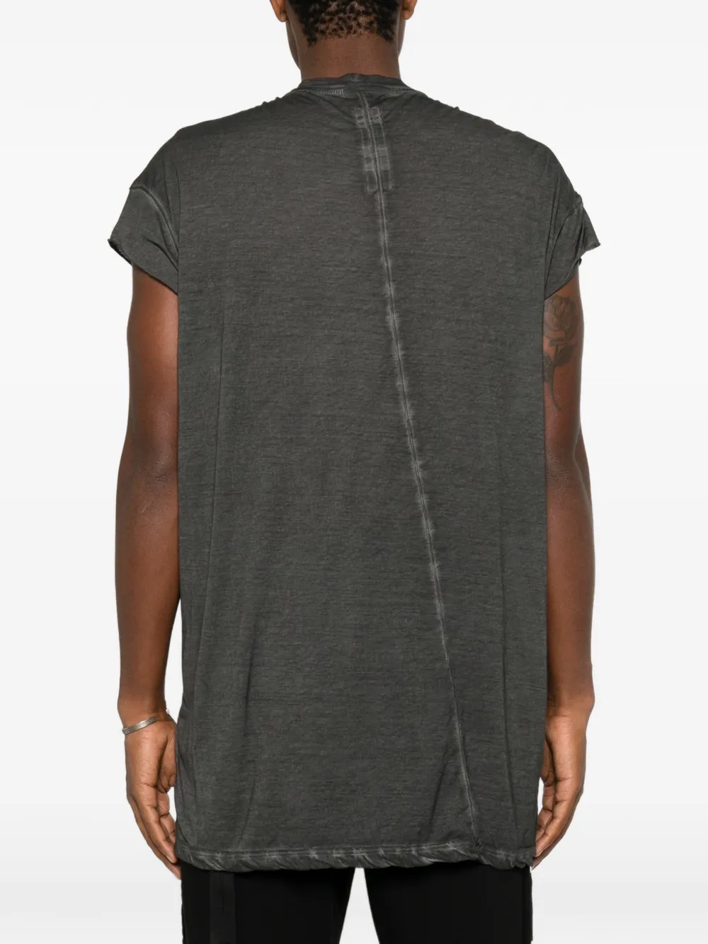 Rick Owens DRKSHDW Tower Rick Jumbo SL T katoenen gaasjersey T-shirt met vervaagd effect Zwart