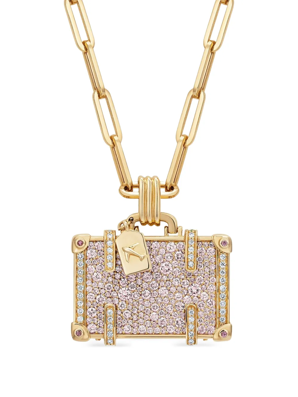 Nevernot pink sapphire and diamond necklace - Oro