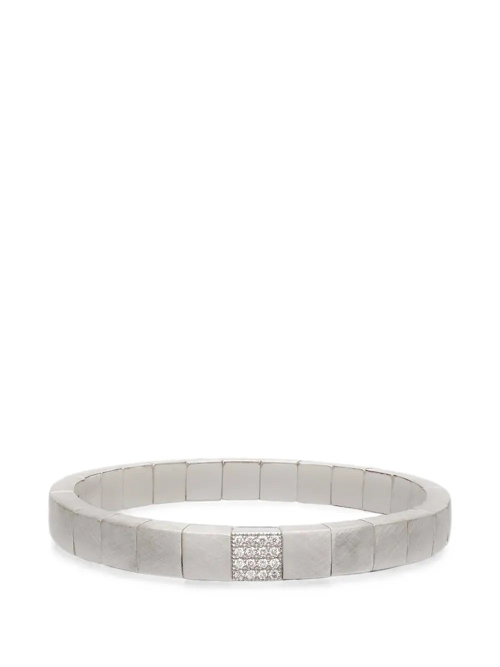 Roberto Demeglio Scacco diamond stretch bracelet - Silber