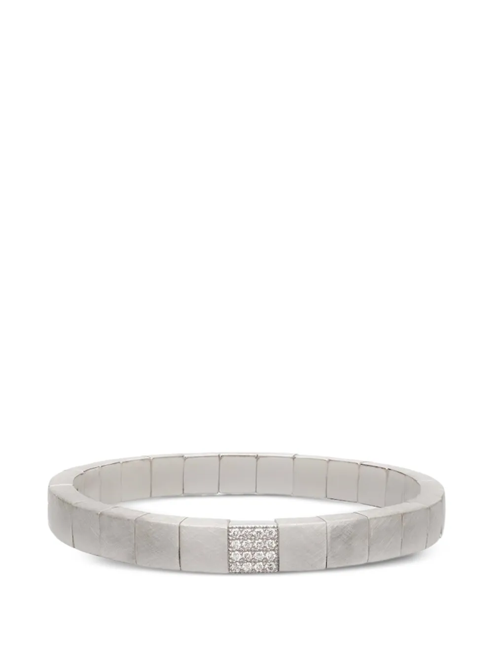 Roberto Demeglio Scacco diamond stretch bracelet - Argento